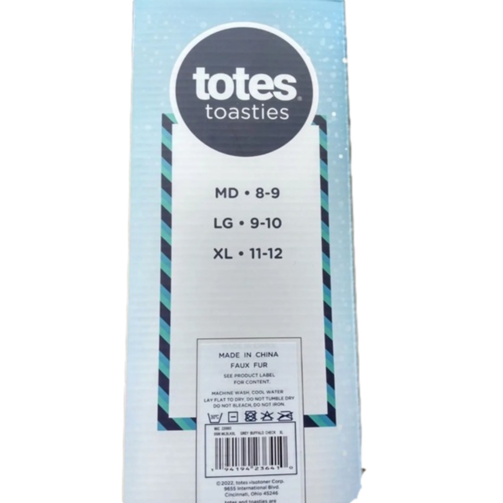 Sold out! NIB Totes Toasties Men’s Plaid Memory Foam Slippers 11 - 12 - Picture 4 of 5